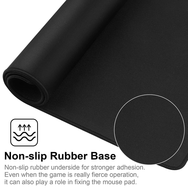 Jahosin Large Gaming Mouse Pad with Stitched Edges,[27.5x11.8In] Extended Mouse Pad with Non-Slip Natural Rubber Base for Gamer/Desktop/Office/Home (70x30 Blackus) 70x30 Blackus