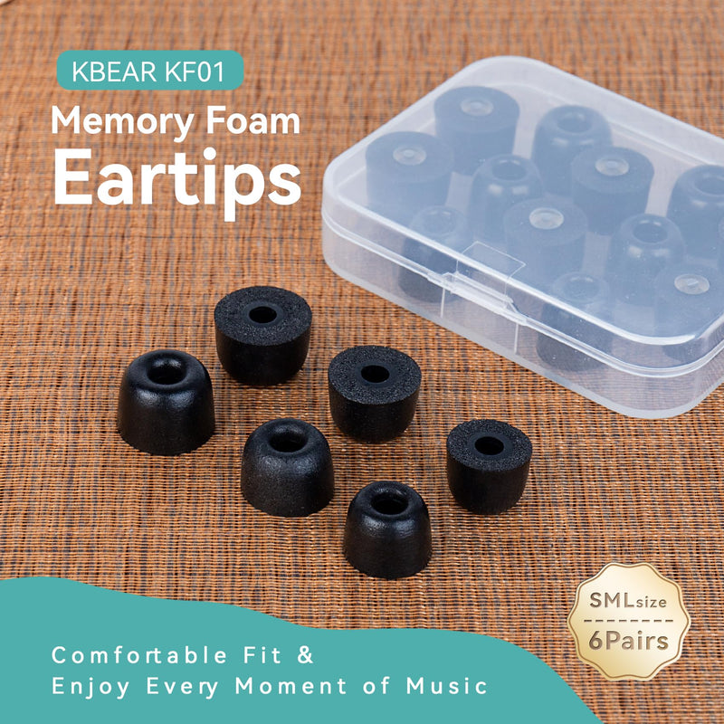 KBEAR KF01 Memory Foam Tips and KZ ZS12 PRO 2 in Ear Monitor Headphones