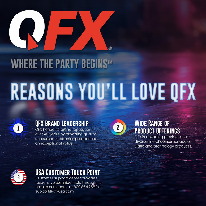 [AUSTRALIA] - QFX CV-103 Digital Converter Box W Ul Adapter, for RF in (Antenna), RF Out, HD Out, and Video Out, USB Recording, Sleep Timer Feature, Black 