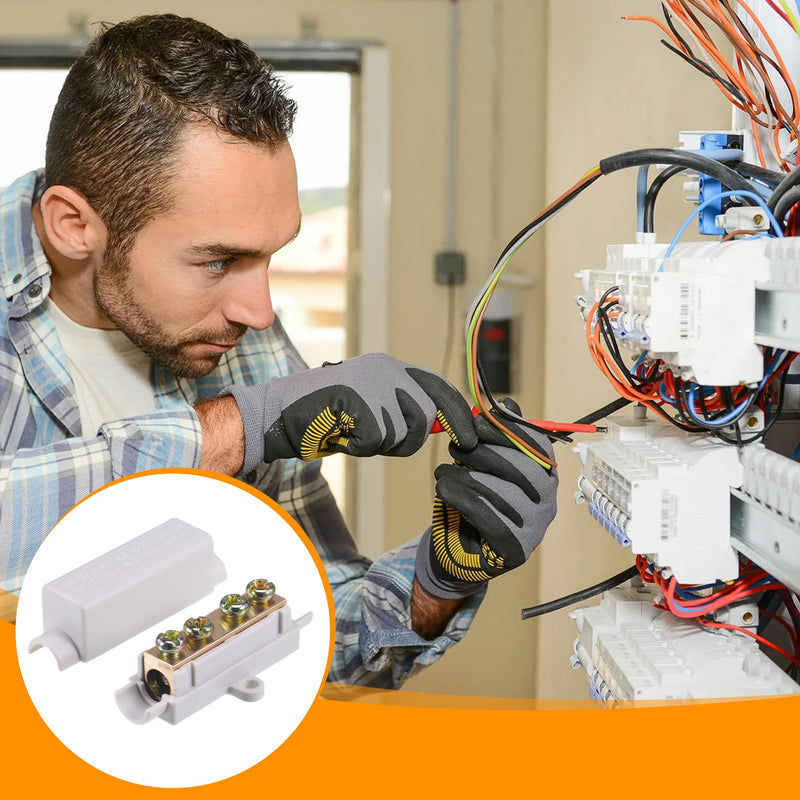 Pack of 5 wire connectors, cable connectors, terminal strips, electric luster terminals, 1000 V, 100 A, suitable for 2.5 to 16 mm² wire