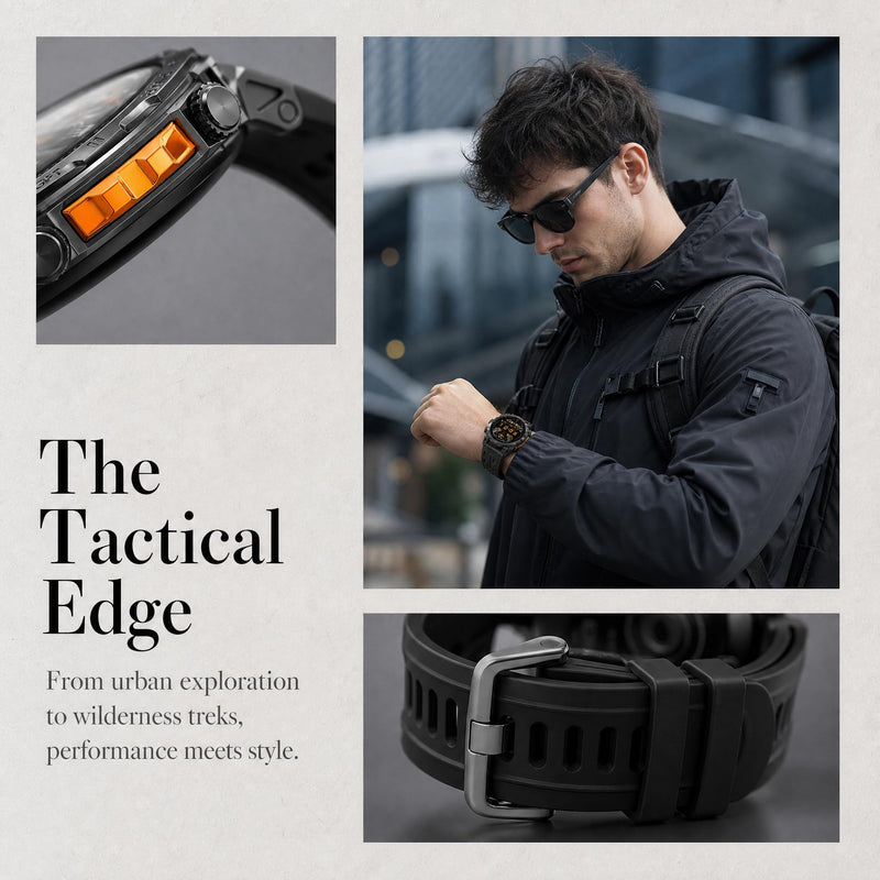 GPS Military Smart Watches for Men, 1.56" AMOLED Screen Bluetooth Call, Smartwatch for Android Phones and iPhone, 100+ Sport Modes, 3ATM Waterproof Smart Watch with Compass