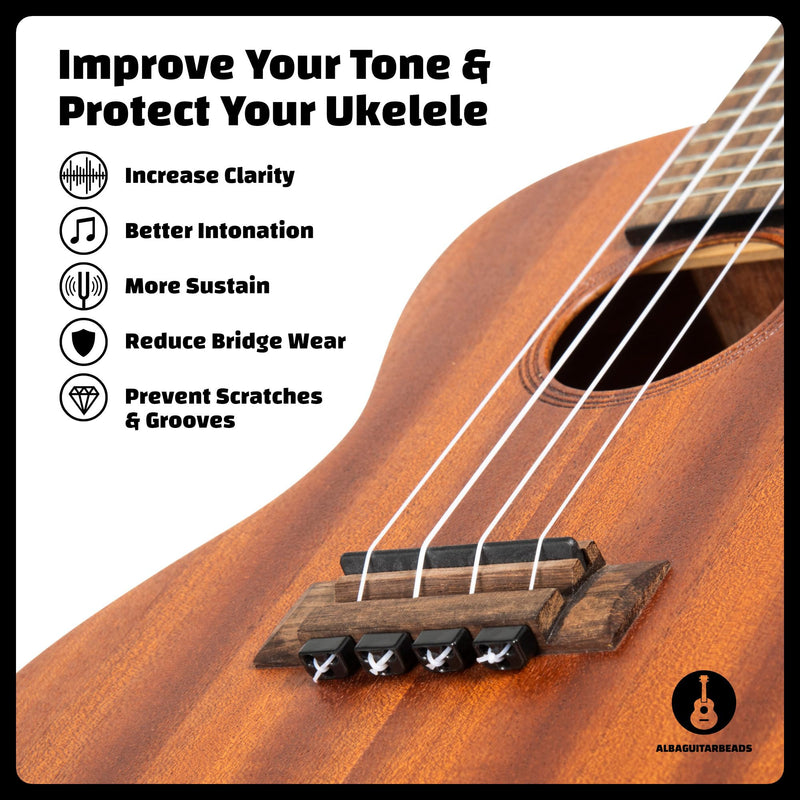 in Black gloss for Ukulele, for Nylon Ukulele Strings