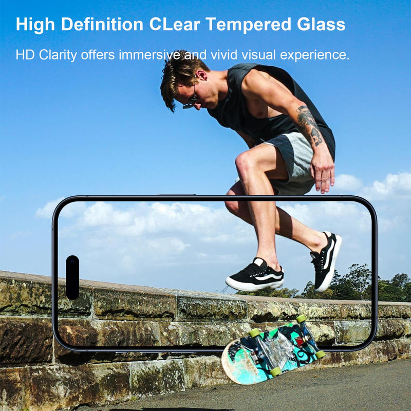 Bocasal A Stylish Crossbody Wallet Case for iPhone 13 Pro + 3 Pcs Tempered Glass Screen Protector for iPhone 13/14/13 Pro