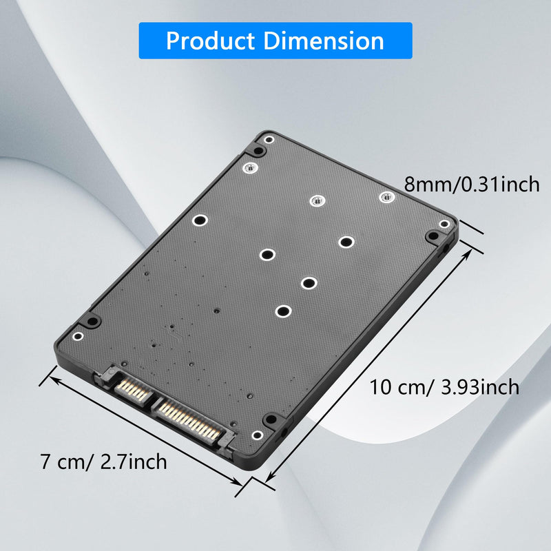 CERRXIAN M.2 NGFF SSD & MSATA SSD to 2.5" SATA III Converter Adapter 2 in 1 B Key/B&M Key M.2 NGFF mSATA SSD Hard Drive to SATA3.0 Enclosure Adapter Not for M Key