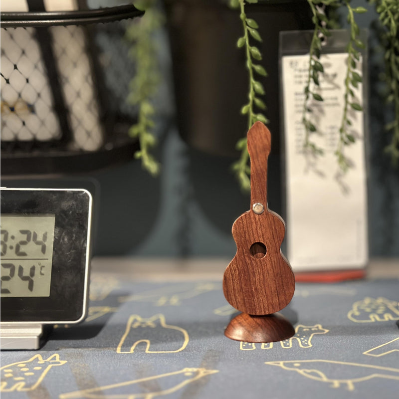 Guitar Pick Holder with Guitar Picks Guitar Keychain Wooden Home Decor Statues car mirror decor hanging Guitar gifts Music gifts car gifts