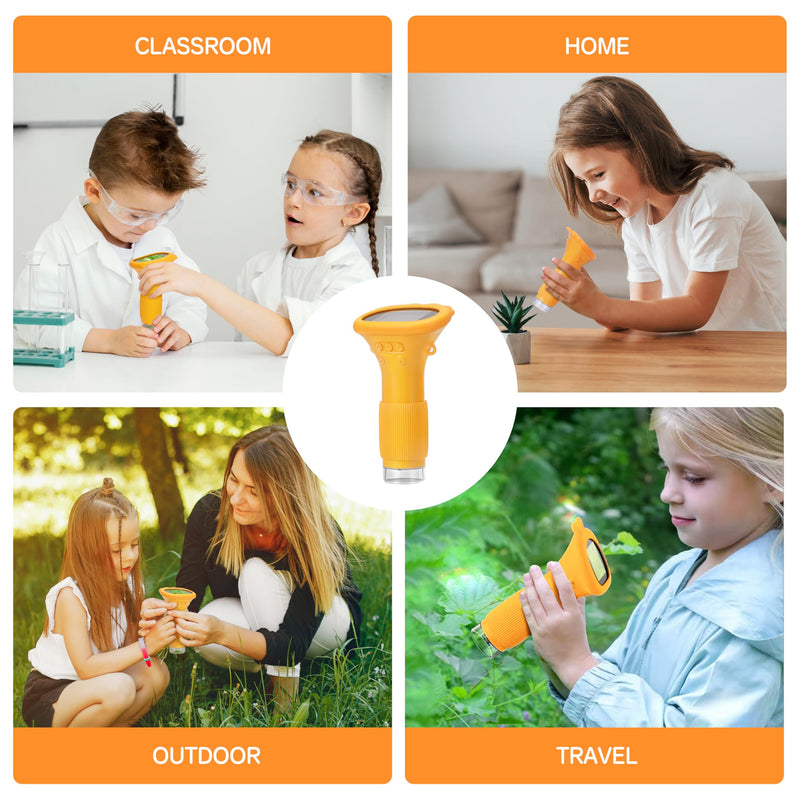[AUSTRALIA] - Kids Microscope Pocket Microscope, 2" IPS Screen 1000X Portable Microscope for Kids, Photo and Video Camera, Christmas Birthday Gifts for Age 3 4 5 6 7 8 9 10 11 12 Girls Boys 