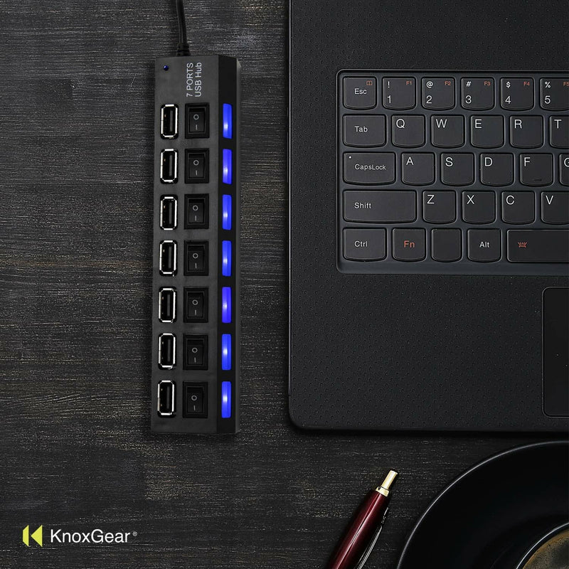 Knox Gear Universal 7-Port 2.0 USB Hub