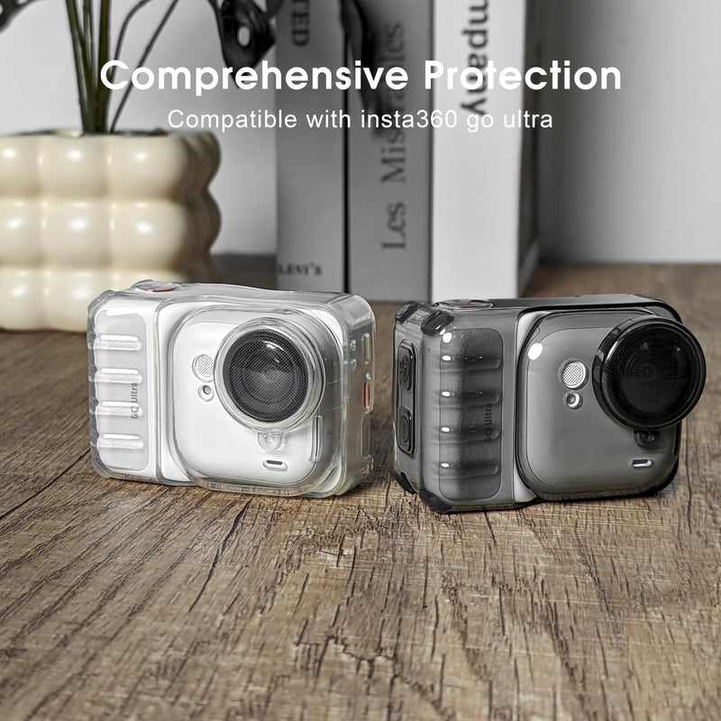 [AUSTRALIA] - STARTRC VCR Protective Cover Case for Insta 360 Go Ultra Accessories Shockproof Anti-Scratch Washable Transparent Cover Anti-Slip Dustproof Protection for Go Ultra with Lens Cap & Lanyard 