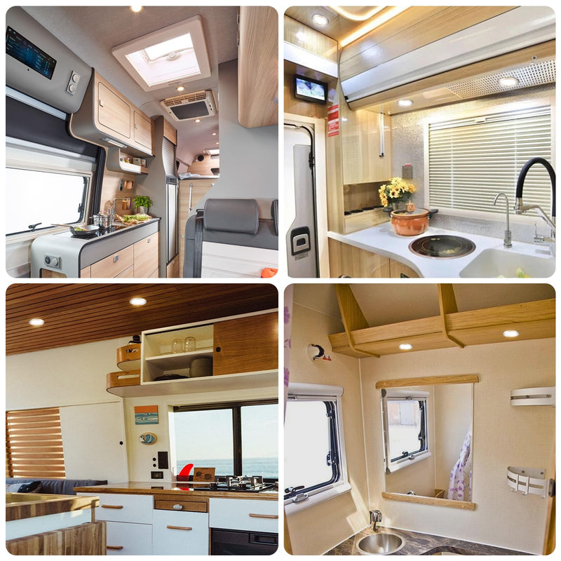 ALUSSO LIGHTING LED Recessed Spotlight 12 V, 3000 K 4000 K 6000 K LED Spot 12 V IP44, 4 W 270 LM Recessed Spotlights 55-58 mm for Motorhome Mirror Cabinet Caravan Van Wardrobe Nickel Set of 3 (Not Nickel. Hole Size: 55-58 Mm, 12 V Ac/Dc 3 pieces