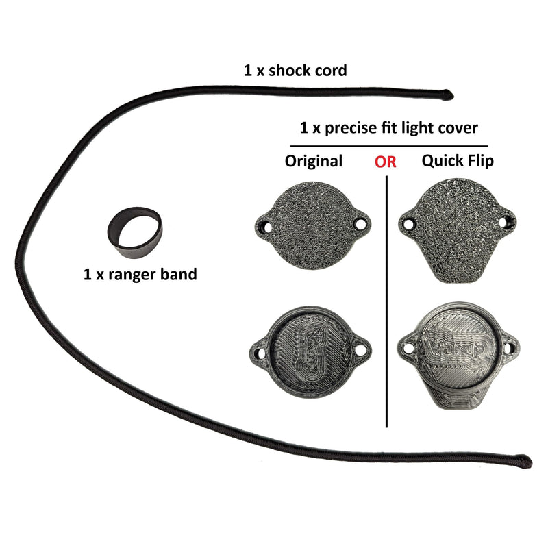 Hammy3DPrints Light/Lens Cover for Weapon Mounted Flashlights (Pro Tac HLX/HLX Pro, Black - Original) Pro Tac HLX/HLX Pro