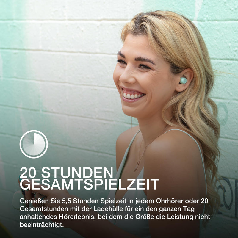 JLab JBuds MiniTrue Wireless Earbuds, Mint Green