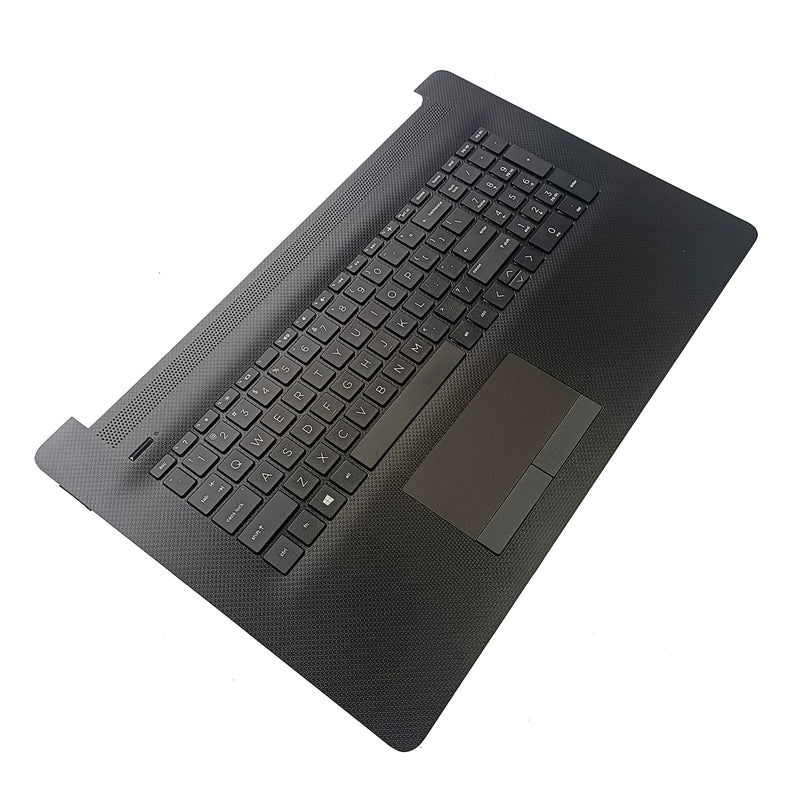 Replacement for HP Pavilion 17-BY 17-CA 17T-BY100 17T-BY200 17Z-CA100 Laptop Upper Case Palmrest Non-Backlit Keyboard Touchpad Assembly Part 17.3" L48409-001 6070B1546701 Top Cover Black