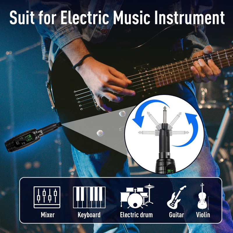 48V Phantom Power Wireless XLR Transmitter Receiver - 0V/5V/48V Switchable Adapter for Dynamic & Condenser Microphones - 16CH UHF System for Mixer PA DJ Guitar
