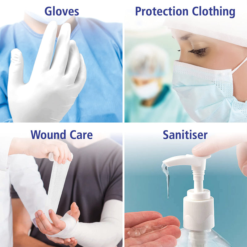 Meditrade Nitril® Disposable Gloves Black - Powder-Free, Latex-Free, Micro-roughened, Food Safe, Examination Gloves & Protective Gloves - Medium