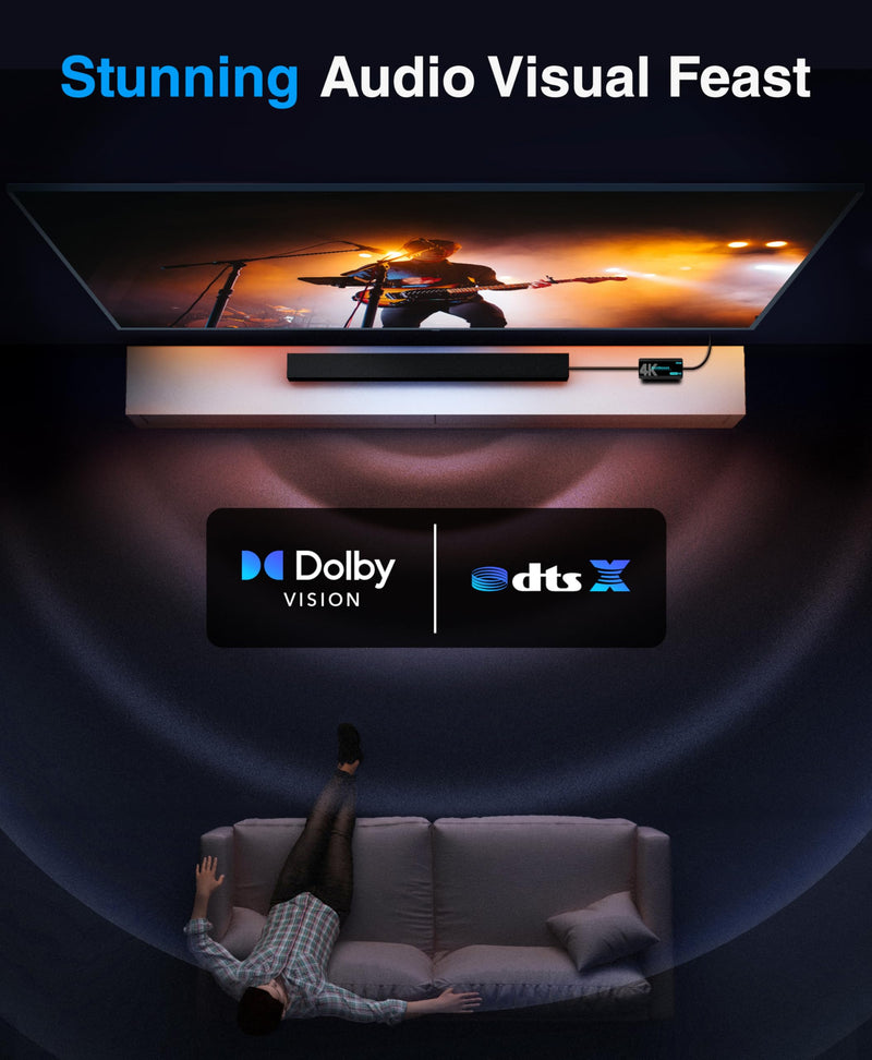 [AUSTRALIA] - BlueRigger 4K HDMI Switch 5 in 1 Out (4K 60Hz, 5 Port Video Switcher, HDMI Hub, HDR10+, 18Gbps, Selector Box with IR Remote) – Compatible with HDTV, PS5, Xbox, Apple TV, Projector, Blu-Ray 
