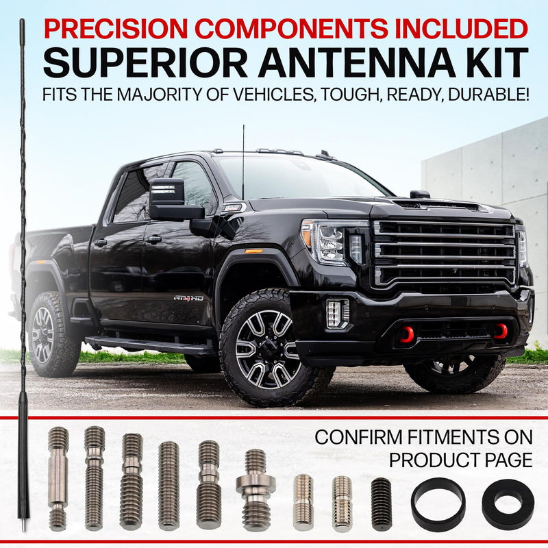 [AUSTRALIA] - Votex 23 Inch TheCatsPajamas Short EPDM Rubber Replacement Antenna for Ford F150, F250, F350, Chevrolet Silverado, GMC Sierra, Jeep Wrangler, Toyota Tacoma, Tundra FJ Cruiser - Car Wash Proof 