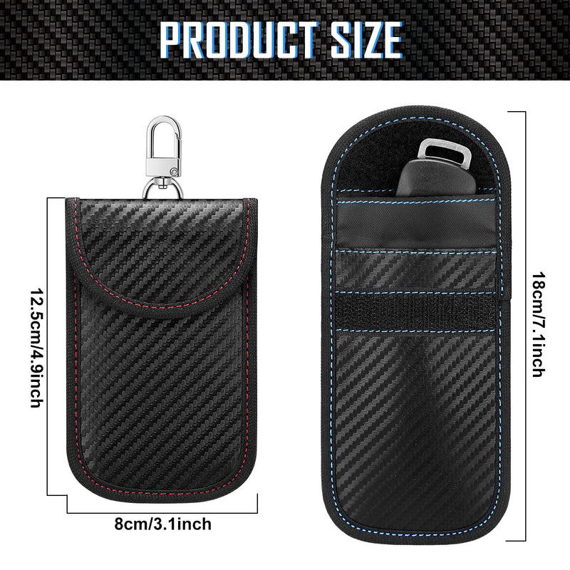 Faraday Bag for Key Protectors Fob 4 Pcs, Faraday Cage Protector, Car RFID Signal Blocking Key Fob Protector, Double Layers of Shielding Anti Theft Faraday Pouch