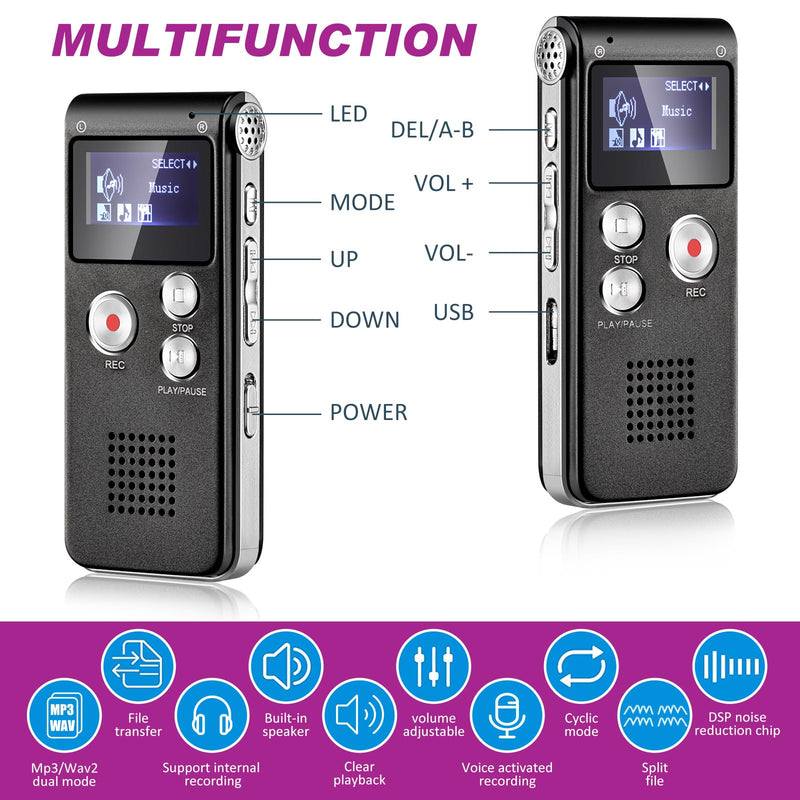 [AUSTRALIA] - Dunzy 8 Pcs Ghost Hunting Equipment Kit Paranormal Entertainment Equipment Tester Includes 1 Emf Reader Meter Digital 1 Voice Recorder 2 Pcs Copper Dowsing Rod 4 LED Motion Activated Cat Ball for Home 