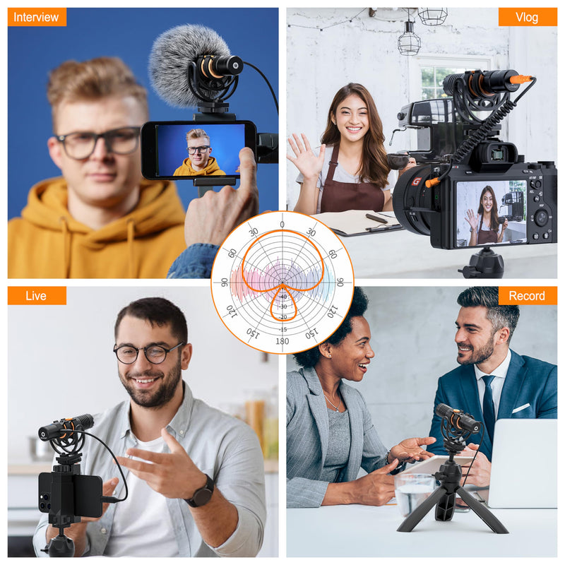 COMICA VM10 PRO Universal Video Microphone - Adjustable Gain, USB C Digital Output, Monitoring - Shotgun Mic for Camera, Smartphone, Tablet, PC - Ideal for Vlogging, Live Streaming, and Recording