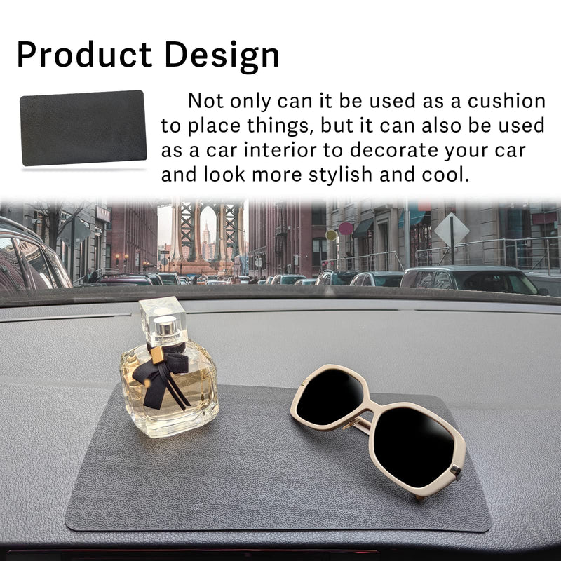 Car Dashboard Anti-Slip Rubber Pad, Multifunctional 10.6 x 5.9 Universal Non-Slip Car Magic Dashboard Gel Latex Pad for Cell Phones, Sunglasses, Keys, Coins and More Use (Black/Car Texture) wenlu