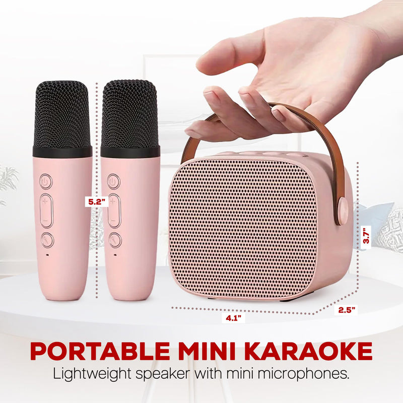 Mini Karaoke Machine Gift for Kids – Portable Karaoke System with 2 Mini Microphone for Girls – Fun and Easy to Use – Perfect for Parties and Sing-Alongs