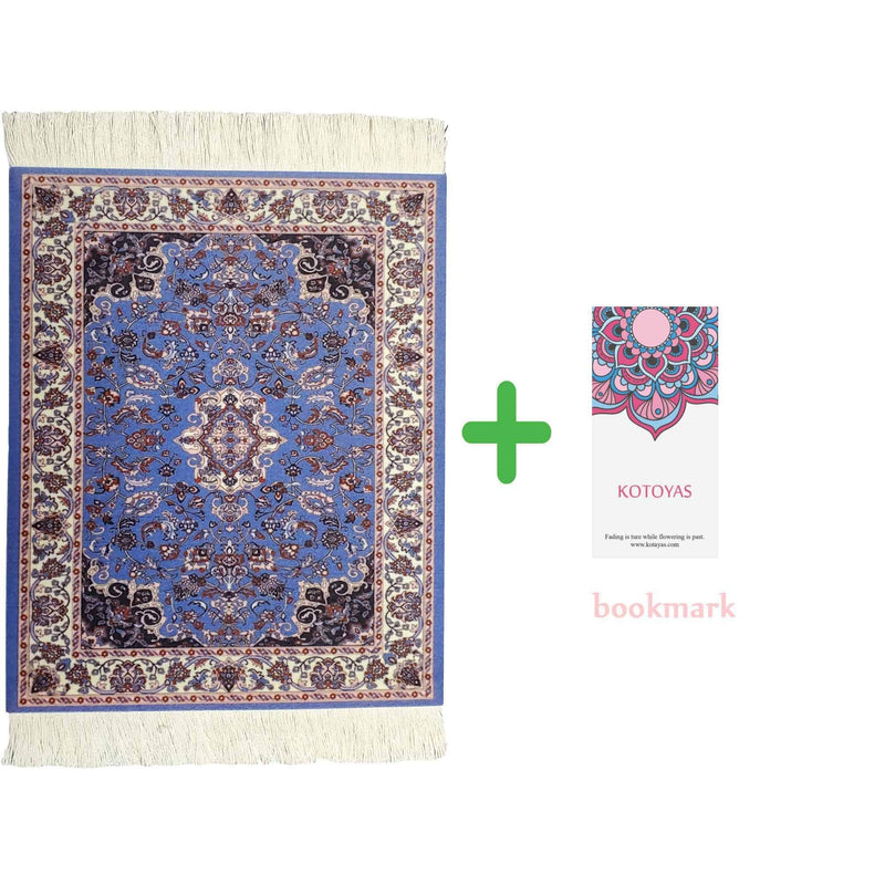 Kotoyas Rug Mouse Pad, 2 Pack Woven Rug Bohemian Carpet Mouse Pad for Table Decor (Wind) wind