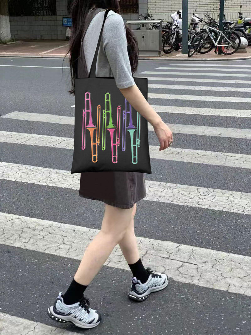 HOLLP Trombone Player Gift Trombone Musician Tote Bag Music Instrument Gift Music Lover Trombonist B
