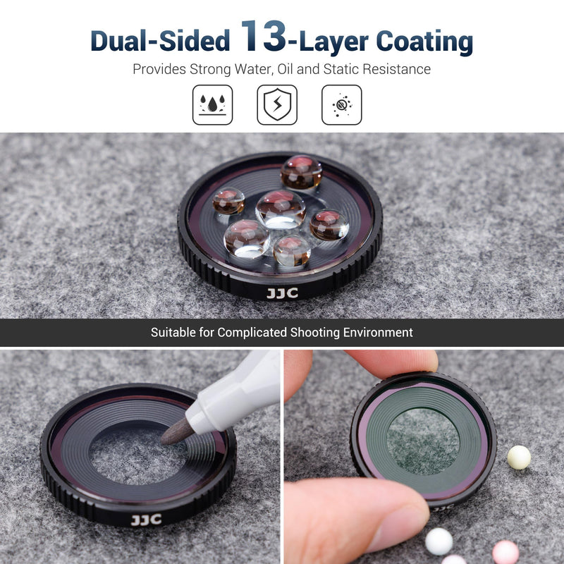 [AUSTRALIA] - JJC Screw On UV Filter for DJI Osmo Action 5 Pro 4 Only,with Rubber Lens Cap,Replace OEM Osmo Action 5 Pro Glass Lens Cover,Multi Coated HD Optical Glass,Absorb Ultraviolet Light & Reduce Bluish Cast Ultraviolet Filter 
