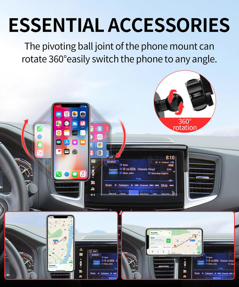 Car Phone Holder for Honda Pilot 2016-2020, Ridgeline 2017-2020 5/8" Screen | Honda Passport 2019-2020, Magsafe Accessories Magnetic Cell Phone Mount Clip Compatible with iPhone,3D fit Navigation Bracket Compatible with MagSafe
