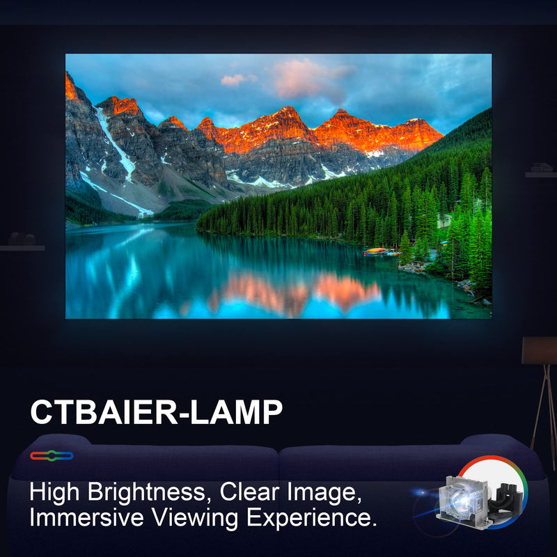 CTBAIER VLT-HC910LP/VLT-HC100LP/VLT-EX100LP Hight Quality Replacement Projector Lamp Bulb for Mitsubishi HC1100 HC1100U HC1500 HC1500U HC1600 HC1600U HC3000 HC3100