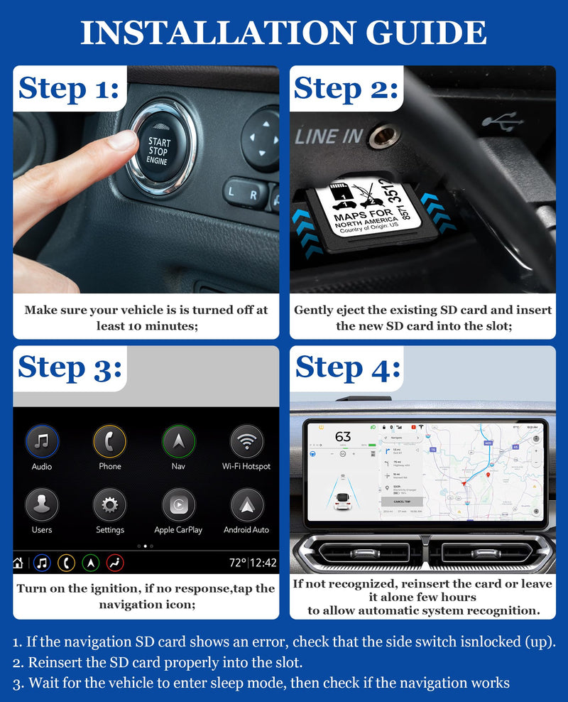 2026 GM Navigation SD Card for Cadillac Chevrolet Buick GMC 2019-2023 Vehicles, Latest GMC Navigation SD Card with Update USA/Canada/Mexico Maps, GPS SD Card Part 8571 3512 GMC Accessories