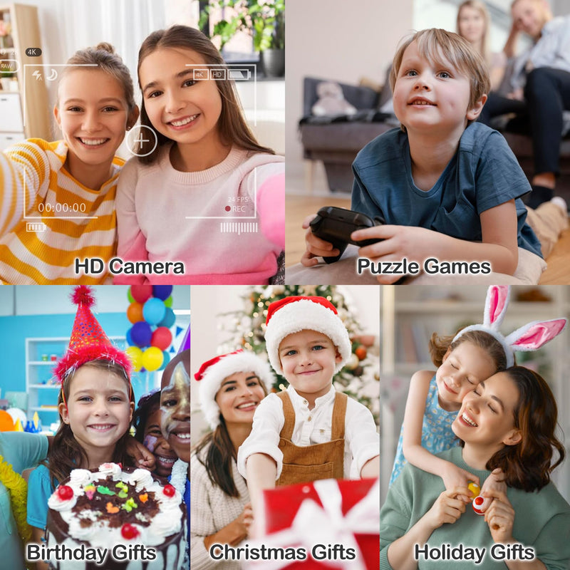 Kids Watch with GPS Tracker, 4G Kids Smart Watch Boys Age 5-12, Kid Cell Phone Watch with SOS Video Call Voice Chat Message Puzzle Camera Flashlight Alarm Clock Pedometer Puzzle Games Blue