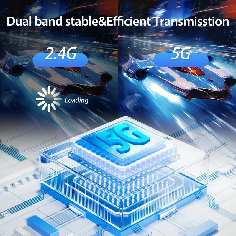 [AUSTRALIA] - 2026 Upgraded Wireless HDMI Transmitter and Receiver 328FT/100M, 4k Decode 1080P Output, Plug & Play Portable 2.4g/5g, Wireless Hdmi Extender Kit to Monitor from Laptop/PC/Projector/TV Box Black 