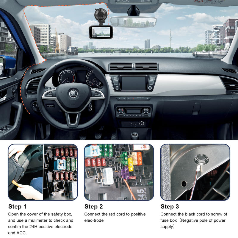 Bundle Include USB C/Type C Hardwire Kit + Yansoo Dash Cam Front and Inside
