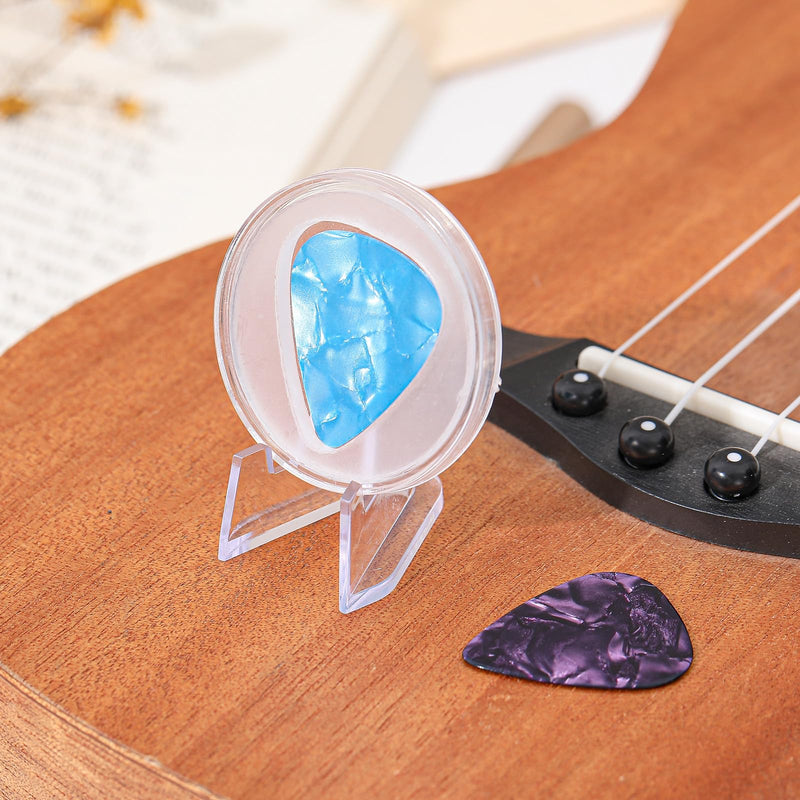 2 Pcs Acrylic Guitar Pick Display Box Guitar Pick Holder Guitar Pick Display Guitar Pick Case for Any Collectable Guitar Pick Decoration (Clear) Clear 2