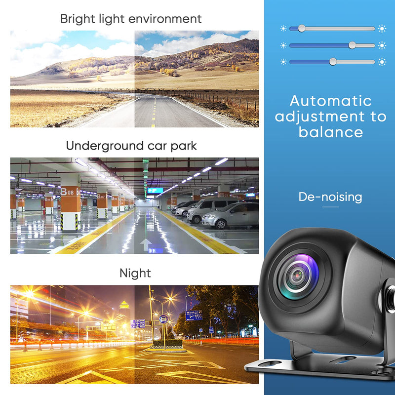 Backup Camera,AHD 1080P Metal 170 Degree Wide Angle Rearview Reversing Camera,PMD2A-S Clear Night Vision IP69 Waterproof Reverse Rear View Camera for Car Vehicle SUV RV PMD2A-S-brb