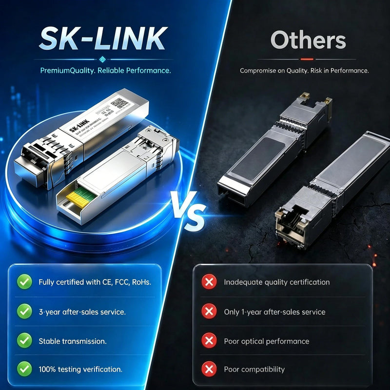 10GBase-SR SFP+ LC Multimode Transceiver 850nm Up to 300m | 10gb Ethernet Adapter Compatible with Cisco, Low Power, Stable Performance