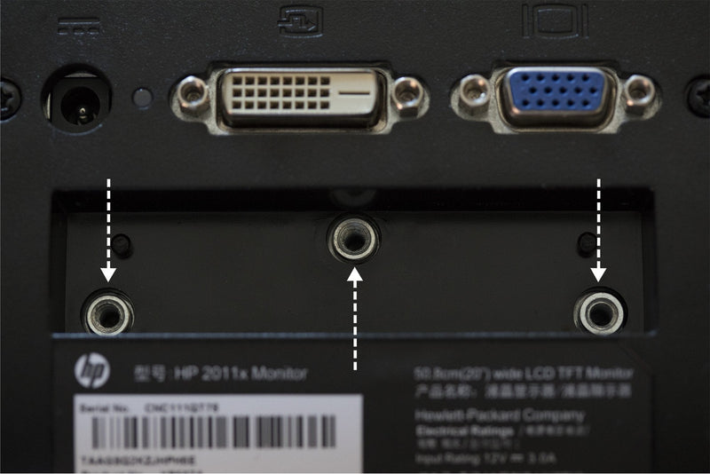 Gladiator Joe Monitor VESA Arm/Mount Adapter Bracket Compatible with HP Pavilion 2011x 2011s 2011xi 2211f 2211x 2311cm 2311f 2311x 2311xi 2311gt 2511x 2711x 2310e 2310ei - Made in North America Black