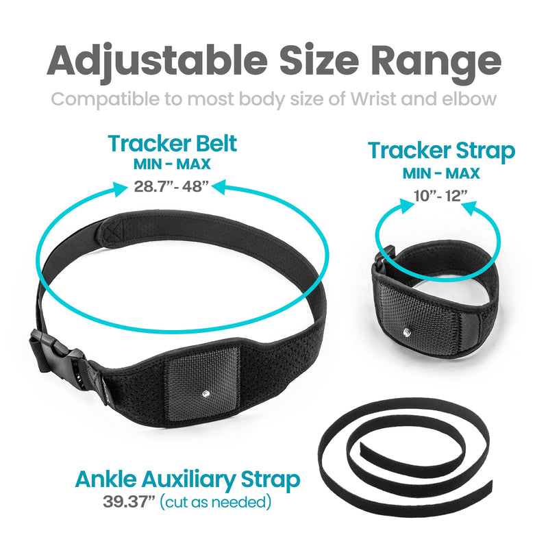 Tracker Straps and Belt, Foot Trackerstrap for HTC Vive Tracker, Full Body Tracking, Adjustable, Structure and Material Upgrade, 1TrackBelt+2 TrackStraps+1 Ankle Strap