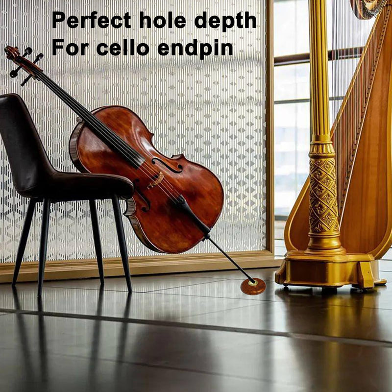 Cello Endpin Anchor Non-slip Stopper Rest Holder Stand Cello Antiskid Device Adjustable Strap with Thick Pad (Cello Bock brown) Cello Bock brown