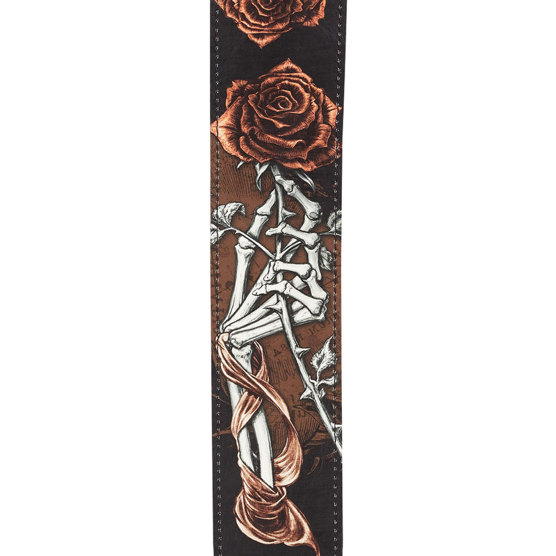 D'Addario Alchemy Leather Guitar Strap, Cryptorosa, 25LAL05