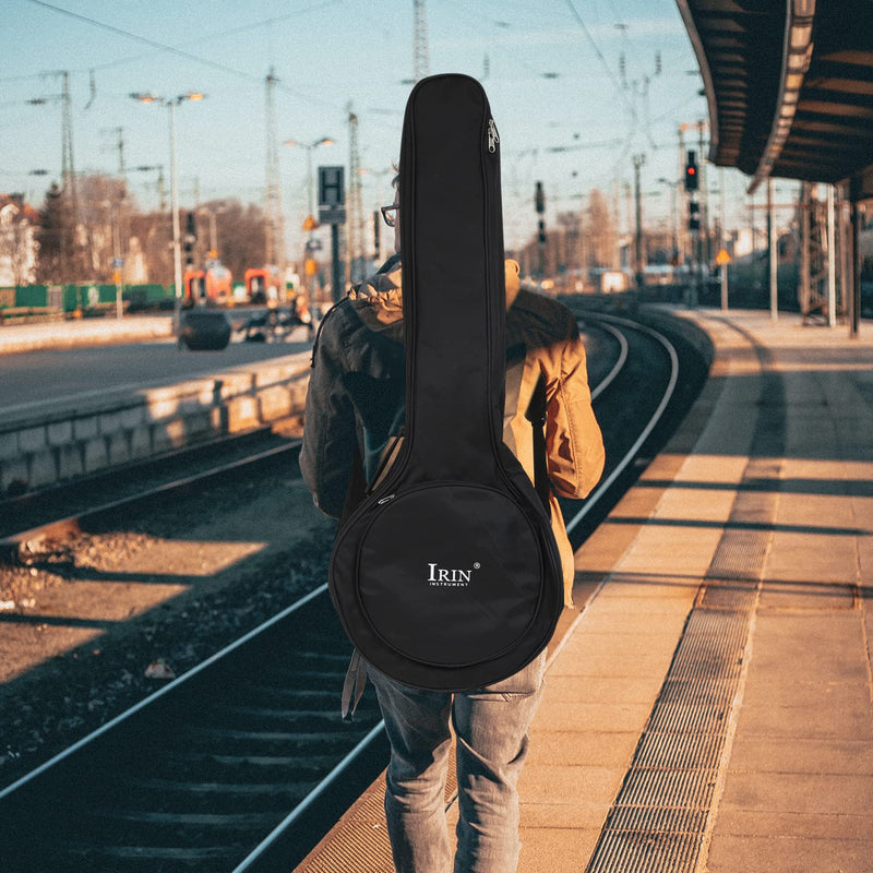 Travel Backpack Bag Padded Storage Resonator Black Resistant Accessories Banjo Back Bag Practical -resistant Full Size Pouch Case Banjos Gig Convenient - Xxcm Five Black Backpack