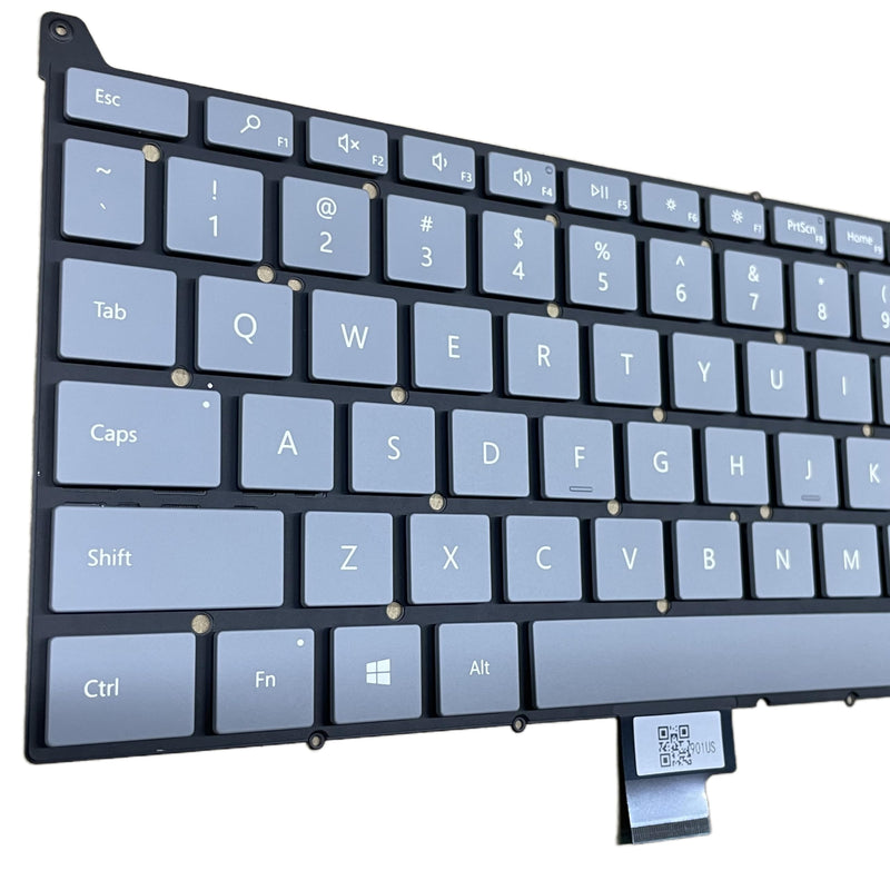 New Keyboard US Layout for Microsoft Surface Laptop GO1/2 2013 1943 1963 Gray Frameless Laptop Keyboard Without Backlight AEZ91U021100CW502BE3A NSK-901PQ AEZ91U02110 9Z NJ0PQ.101