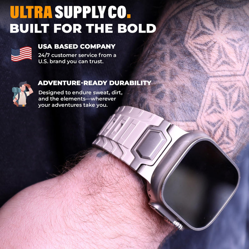 Titan FKM Premium Sport Band for Apple Watch Ultra 3, Ultra 2 & Ultra 49mm Natural / Starlight