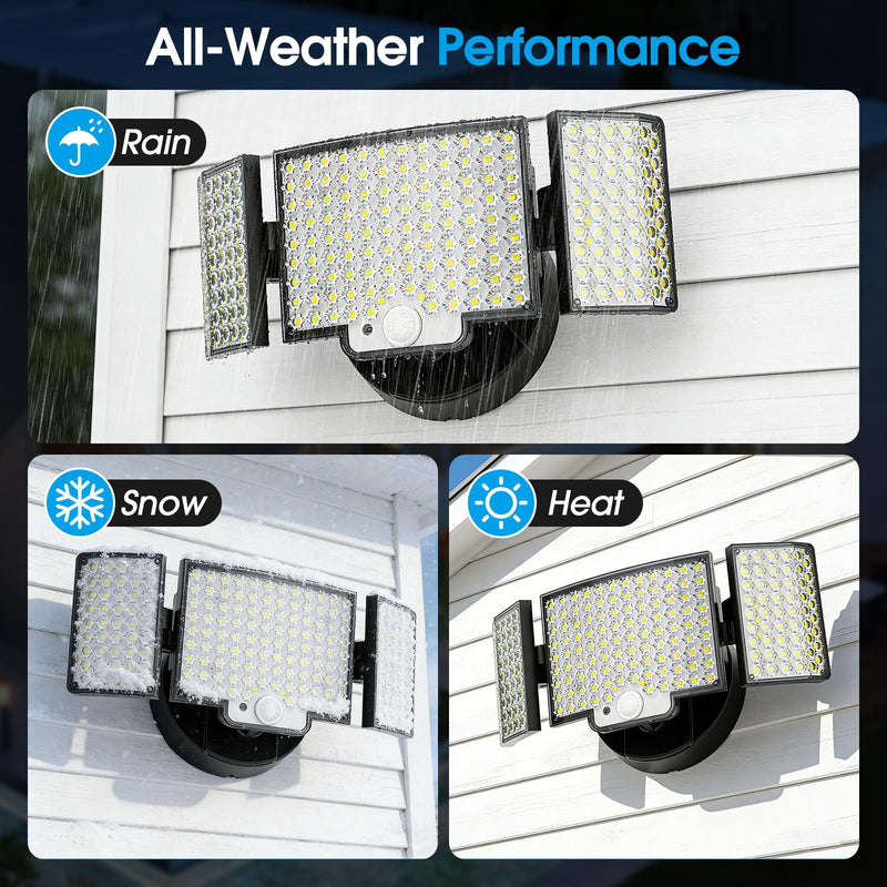 [AUSTRALIA] - Motion Sensor Outdoor Light Hardwired, 45W 7500LM Security Flood Lights Motion Detector Dusk to Dawn Light, IP65 Waterproof, 220 LEDs Floodlight with Remote Control for Garage, Yard, Porch 1 Pack 