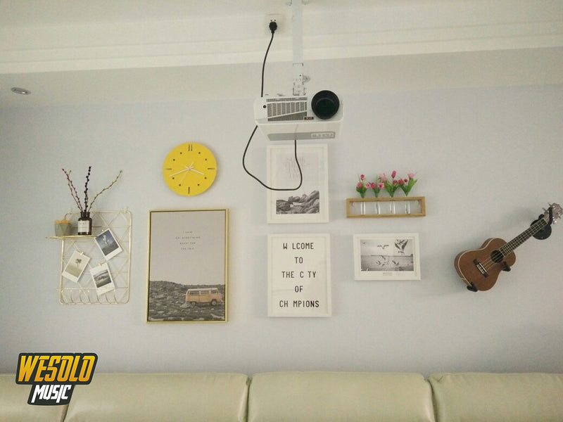 Electric Guitar Wall Hanger Ukulele Wall Mount Slatwall Horizontal Hawaiian Guitar Holder Bass Stand Rack Electric Guitar /Bass / Ukulele