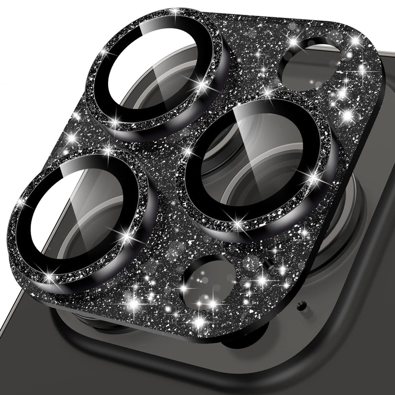 YWXTW for iPhone 14 Pro/iPhone 14 Pro Max Camera Lens Protector, [4TH Gen New Bling Design] Glitter Shiny Diamond Metal Ring Tempered Glass Back Camera Screen Protector Lens Cover (Graphite) Graphite Glitter iPhone 14 Pro/14 Pro Max