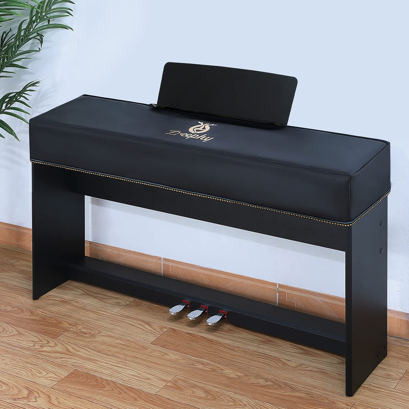 Piano 88 Keys Keyboard Dust Cover with Music Stand Opening of Zipper Design, Dust Proof Cover Compatible for Yamaha P35 P45 P48 P71 P85 P95 P105 P115 P125 Digital Pianos Keyboards Black