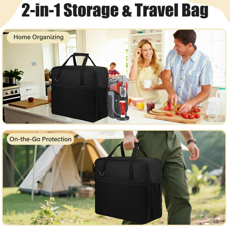 Ninja Slushie Machine Carrying Bag for FS301 & FS300 - Portable Travel Storage Case with Side Opening, Thick Padded Protection Cover for Ninja Slushie, Ninja Slushie Machine Accessories