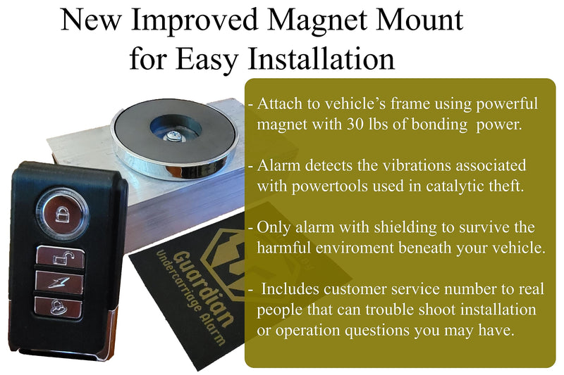 Guardian Catalytic Converter Alarm PRO | Protected in Automotive Shielding with Magnet Mount